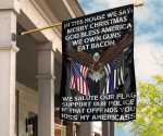 Eagle Thin Blue Line And American Flag We Salute Our Flag Support Our Police Law Enforcement