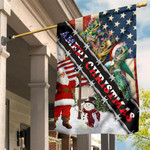 Turtle Sea And Santa Noel American Christmas Flag Front Door Decor Ideas