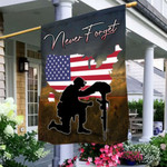 US Veteran Never Forget Flag Remembrance Army Military Flag Veterans Day Decor