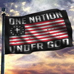 One Nation Under Cross Betsy Ross US Flag Indoor Outdoor Patriotic Flag Decorating Gift