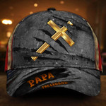 Cross Christian Papa The Legend Hat Vintage Unique USA Flag Cap Christian Gifts For Dad