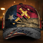 Cross Christian Texas Flag Hat Old Vintage Patriotic Trucker Hats Gifts For Mens