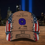 Animal They Also Served Purple Poppy Hat Lest We Forget American Flag Cap Memorial Merch