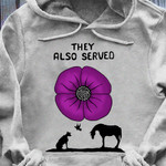 Animal They Also Served Purple Poppy Hoodie Honnoring Veteran Merch