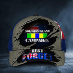 Solomon Island Campaign Lest Forget New Zealand Hat Memorial Day Patriotic Hats For Men