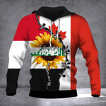 I Stand For Iraq The Sun Will Rise With Canada Flag Hoodie Sunflower Support Iraq Clothes