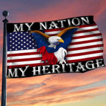 Texas Eagle My Nation My Heritage American Flag Patriotic Proud Texan Flag Decorative