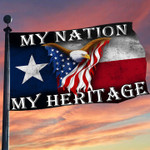 Texas Flag My Nation My Heritage Eagle American Flag Patriotic Texas Home Decor