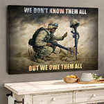 Veteran We Don't Know Them All But We Owe Them All Canvas Military Memorials Wall Art