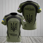 Personalized Name USA Stand With Ukraine Wolfsangel Shirt American Ukrainian Support Merch