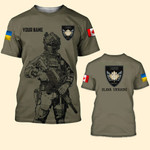 Personalized Name Canadian Ukrainian Brigade Shirt Slava Ukraini Merch