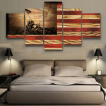 Lest We Forget American Flag Canvas Military Decorations