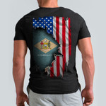 Delaware Flag And American Flag Shirt Patriotic Delaware State Apparel Mens T-Shirt