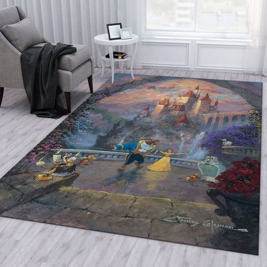 Beast And Belle Forever Area Rug For Christmas Living Room Home De Rugcontrol - Belle Home Decor