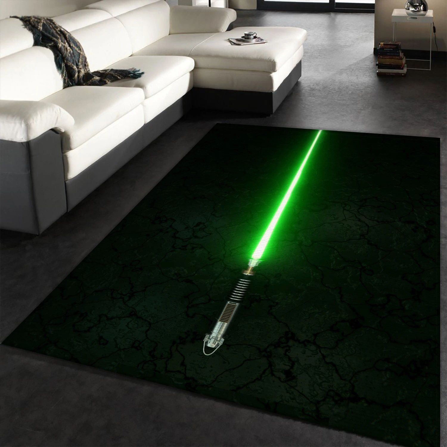 Light saber star wars area rug geeky carpet floor decor - indoor outdoor rugs - small ( 3 x 5 ft )