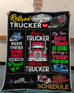 Retired trucker, gift for man, gift for trucker's fan - Fleece Blanket, Gift for you, gift for him, gift for trucker- Test random title 002