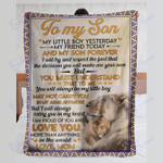 Lion To My Son - Fleece Blanket,  Gift for you, gift for son, gift for him, gift for lion lover- Test random title 001