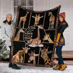 Nice giraffes blanket - Fleece Blanket, pattern giraffes fleece blanket , when i saw you i fell in love and you smiled because you knew- Test random title 004