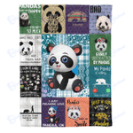 Various panda ,Cute Panda Bears ,panda quotes - Fleece Blanket, gift for Panda lover- Test random title 004