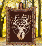 Hunting deer - Fleece Blanket, Gift for you, gift for her, gift for him- Test random title 002