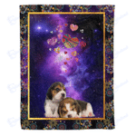Fireworks heart beagle - Fleece Blanket, Gift for you, gift for her, gift for him, gift for dog lover, gift for Beagle lover- Test random title 006