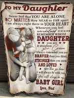 To My Daughter You Will Always Be My Baby Girl - Fleece Blanket,  Gift for you, gift for her, gift for daughter, from dad- Test random title 001