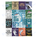 Various dolphin - Fleece Blanket, Gift for you, gift for her, gift for him, gift for Dolphin lover- Test random title 001