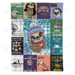 Various sloth - Fleece Blanket, Gift for you, gift for her, gift for him, gift for Sloth lover- Test random title 005