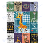Various giraffe - Fleece Blanket, Gift for you, gift for her, gift for him, gift for Giraffe lover- Test random title 002