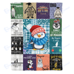 Various penguin - Fleece Blanket, Gift for you, gift for her, gift for him, gift for Penguin lover- Test random title 003