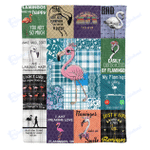 Various flamingo - Fleece Blanket, Gift for you, gift for her, gift for him, gift for Flamingo lover- Test random title 005