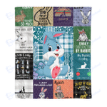 Various rabbit - Fleece Blanket, Gift for you, gift for her, gift for him, gift for Rabbit lover- Test random title 004