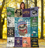 Nice sloths blanket - Fleece Blanket, pattern sloth fleece blanket size 30X40, 50X60, 60X80- Test random title 006