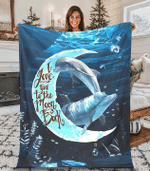 Deep sea view dolphin - Fleece Blanket, Gift for you, gift for her, gift for him, gift for Dolphin lover- Test random title 002