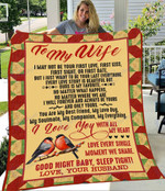 Husband To my wife, i just want to be your last everything, letter - Fleece Blanket, , gift for her, gift for wife memorial day- Test random title 005