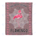 Spirit animal flamingo - Fleece Blanket, Gift for you, gift for her, gift for him, gift for Flamingo lover- Test random title 004
