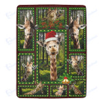 christmas giraffes window Ultra-Soft Micro Fleece Blanket 60" x 80"- Test random title 005