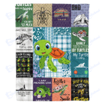 Various turtle - Fleece Blanket, Gift for you, gift for her, gift for him, gift for Turtle lover- Test random title 004