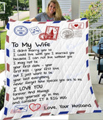 Husband To my wife, i can not to live without you, letter - Fleece Blanket, gift for her, gift for wife memorial day- Test random title 006