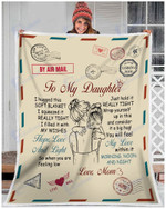 To my daughter, you will feel my love everytime - Fleece Blanket, Gift for you, gift for her, gift for him, gift for daughter- Test random title 006