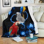 Nice parrots blanket - Fleece Blanket, parrot love blanket size 30X40, 50"x60" Stadium Blanket- Test random title 001