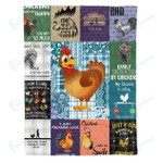 Various chicken - Fleece Blanket, Gift for you, gift for her, gift for him, gift for Chicken lover- Test random title 006