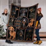 dachshund - when i saw you i fell in love and you smiled because you knew- Fleece Blanket, Gift for you, gift for her, gift for him, gift for dog lover, gift for dachshund over- Test random title 003