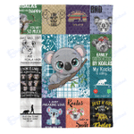Various koala - Fleece Blanket, Gift for you, gift for her, gift for him, gift for Koala lover- Test random title 006