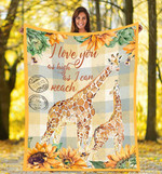 Giraffe I love you - Fleece Blanket,  gift for you, gift for her, gift for him, gift for giraffe lover- Test random title 004