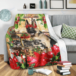 German Shepherd holly night - Fleece Blanket, gift for dog lovers, christmas gift- Test random title 004