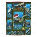 christmas turtle window Ultra-Soft Micro Fleece Blanket 60" x 80"- Test random title 003