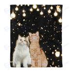 Light hangon cat - Fleece Blanket, Gift for you, gift for her, gift for him, gift for Cat lover- Test random title 002