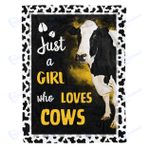 Girl love cow - Fleece Blanket, Gift for you, gift for her, gift for him, gift for Cow lover- Test random title 002