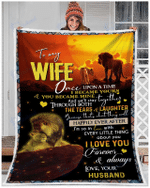 Husband To my wife, i love you forever and always, lion - Fleece Blanket, Gift for you, gift for her, gift for him, gift for lion lover memorial day- Test random title 003